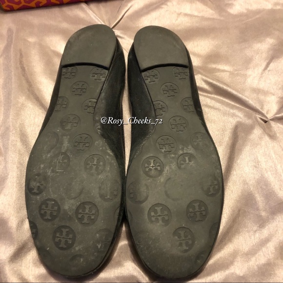 Tory Burch Black and Silver Reva Ballet Flats - Picture 6 of 6